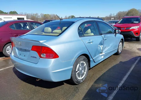 2007 Honda Civic Hybrid z USA, uszkodzony, nr VIN JHMFA36277S029610